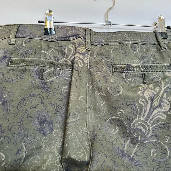 Pilcro and the Letterpress Green Chinos  Paisley Slim Fit - Picture 7 of 16